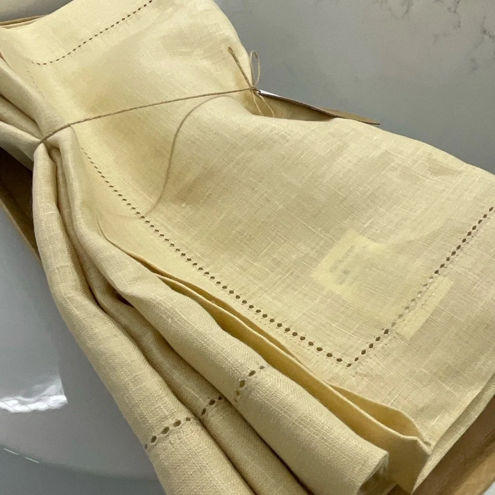 Solino Home Linen Table Runner 100% Champagne Beige 14” x 120”
